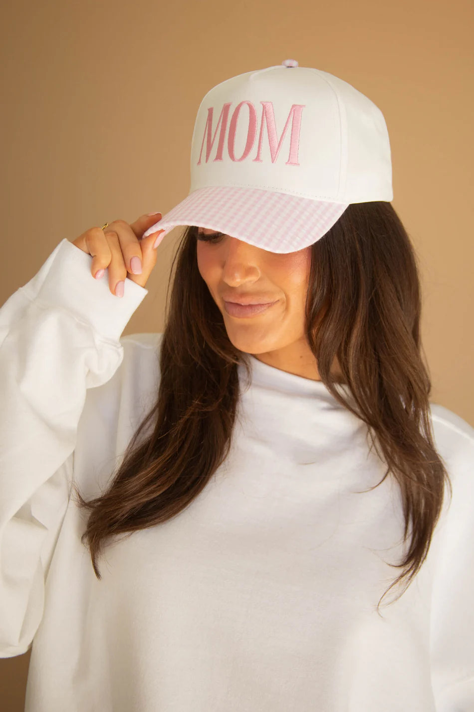 MOM PINK TRUCKER - GINGHAM
