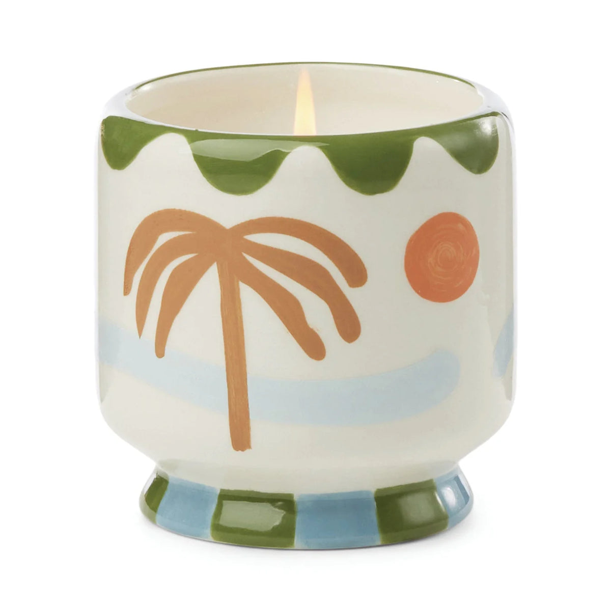 A DOPO 8 OZ "PALM TREE" CERAMIC CANDLE - LUSH PAL