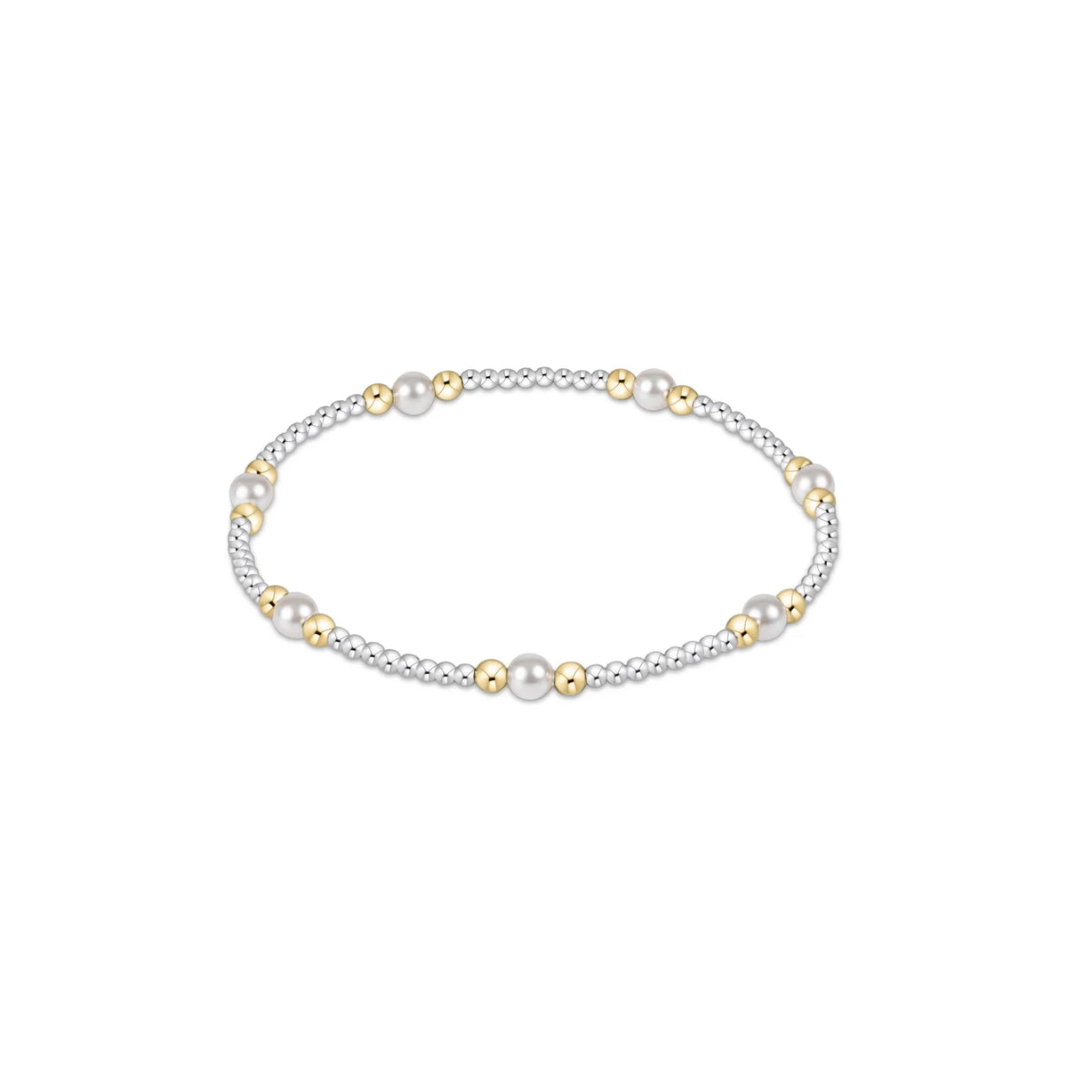 Purpose Pearl 4mm Mixed Metal Bracelet