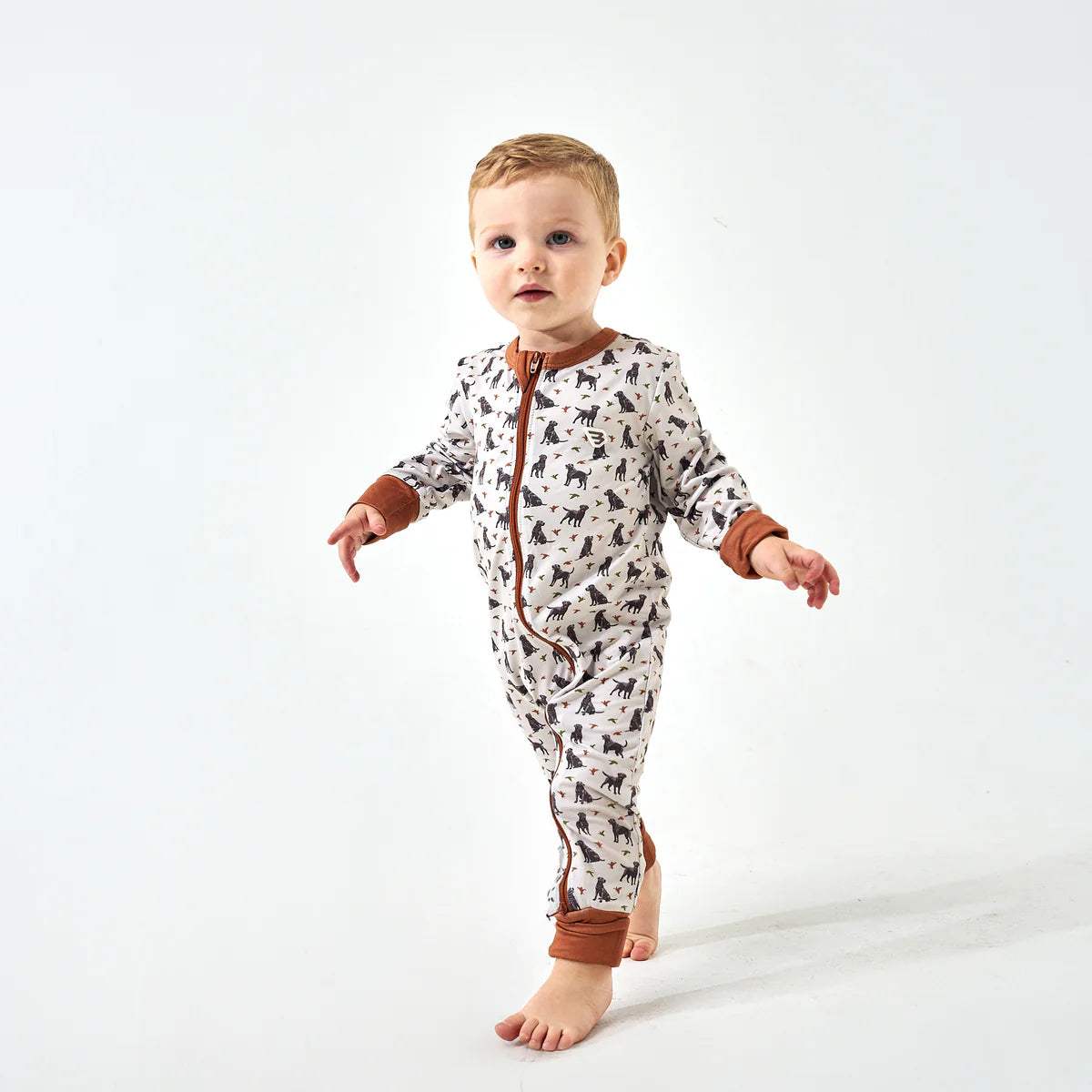 Baby Zip Up - Ducks And Dogs 6/12M