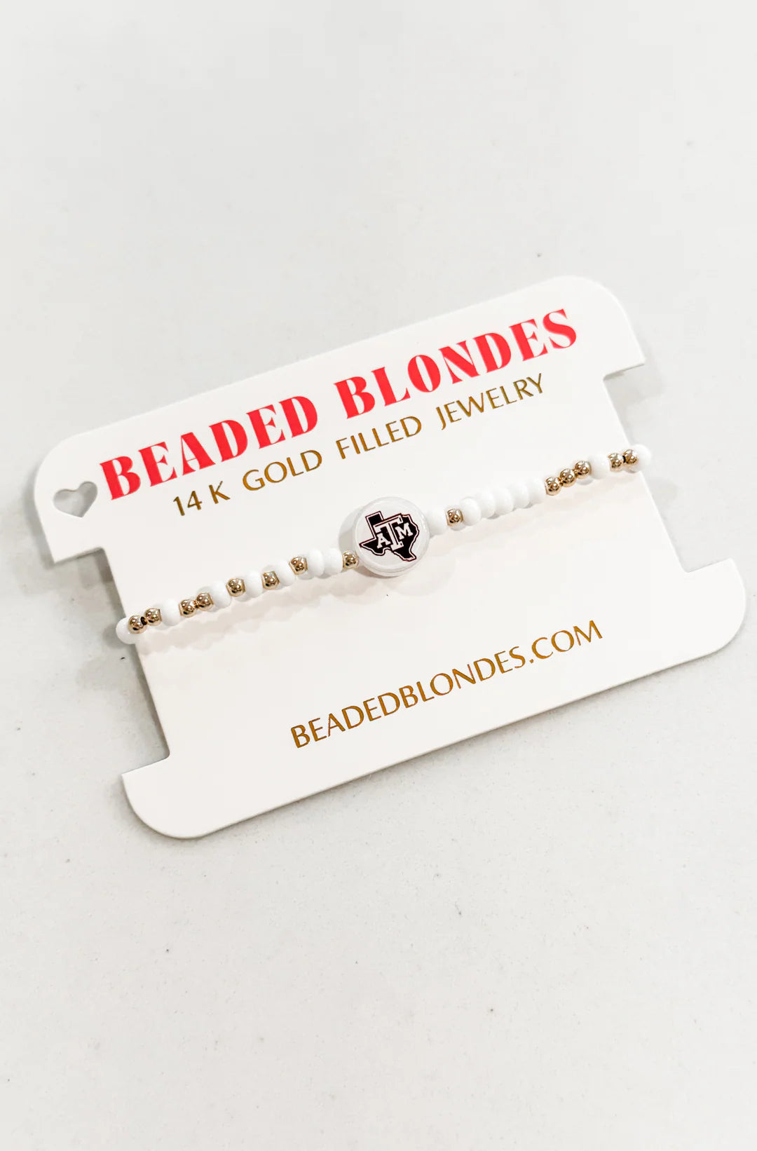 TAMU/Aggies Logo Bracelet - Standard 6.75 inch / Sprinkle