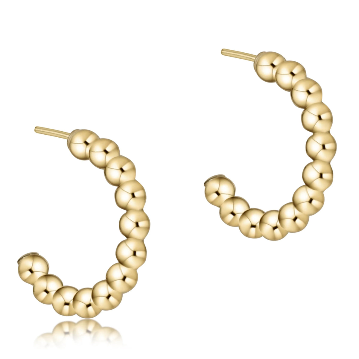 BEADED CLASSIC 1" POST HOOP - 3MM
