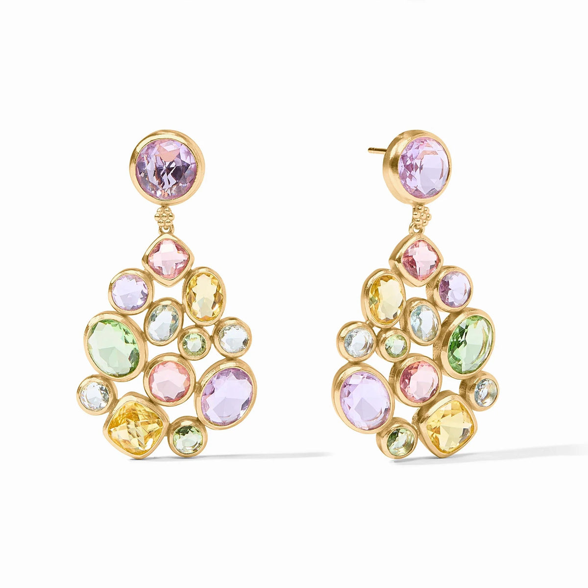 Kaleidoscope Earring Jacket Multi Stone