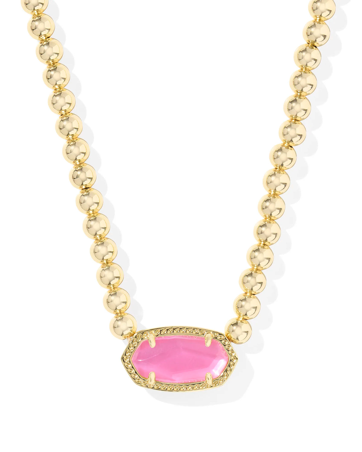 ELISA BEADED NECKLACE GOLD AZALEA ILLUSION