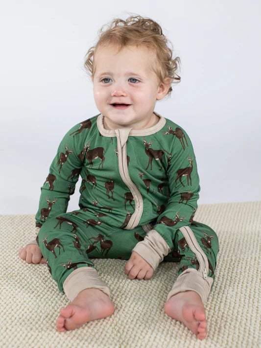 LS Zip PJ - Deer 3-6 mo