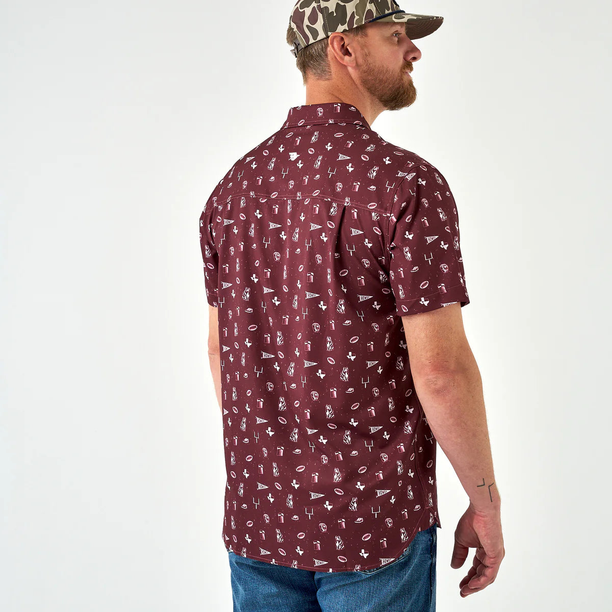 Performance Button Up - Maroon Gameday Small