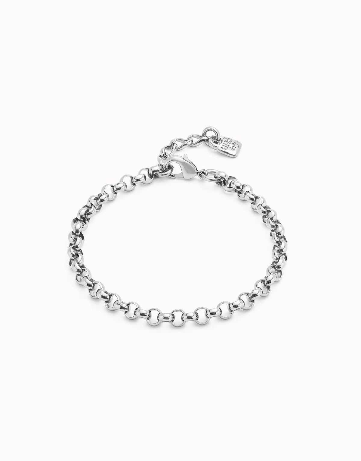sterling silver plated metal alloy chain bracelet M