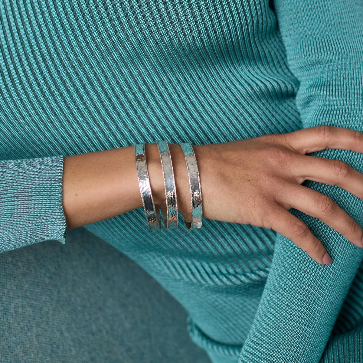 Savoy Bangle-Silver-M