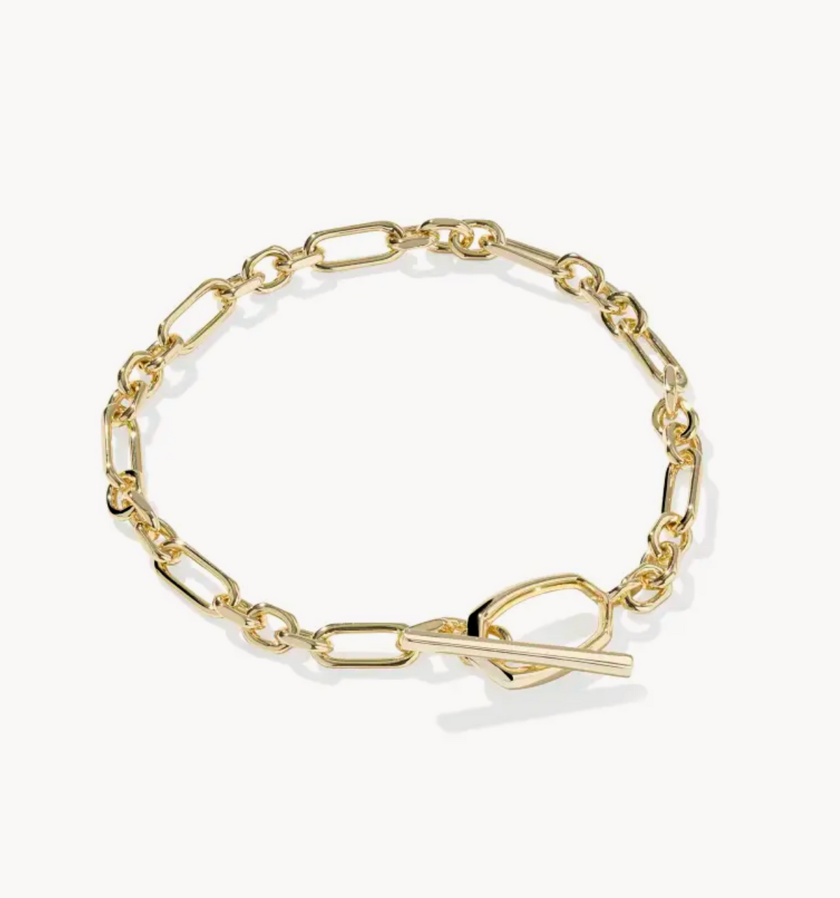 SYLVIA METAL LINK AND CHAIN BRACELET GOLD