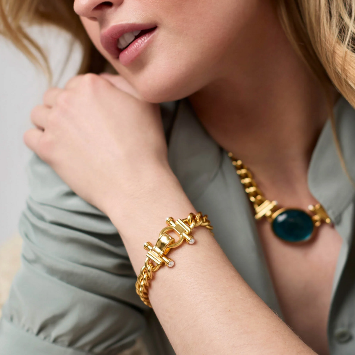 Dolce Demi Link Bracelet-Pearl-OS
