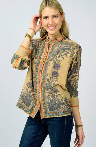 PAISELY BORDER SHIRT
