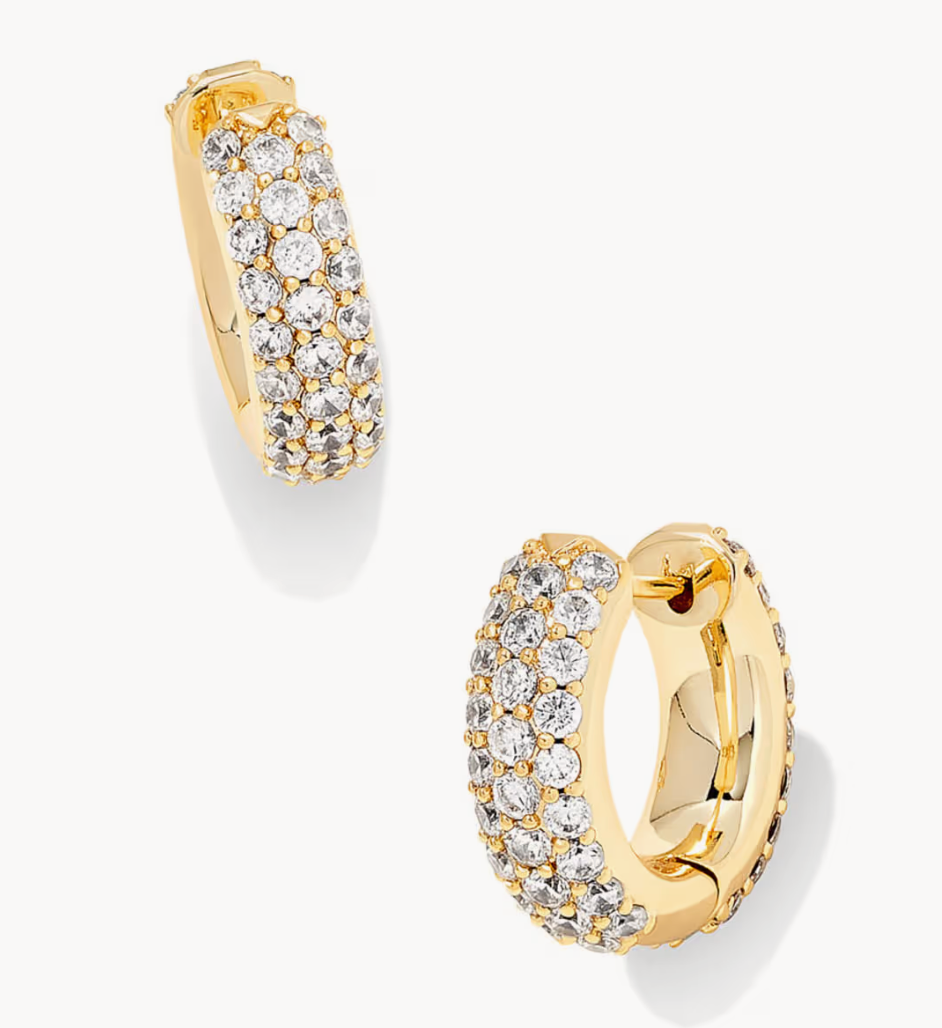 MIKKI PAVE HUGGIE EAR GOLD