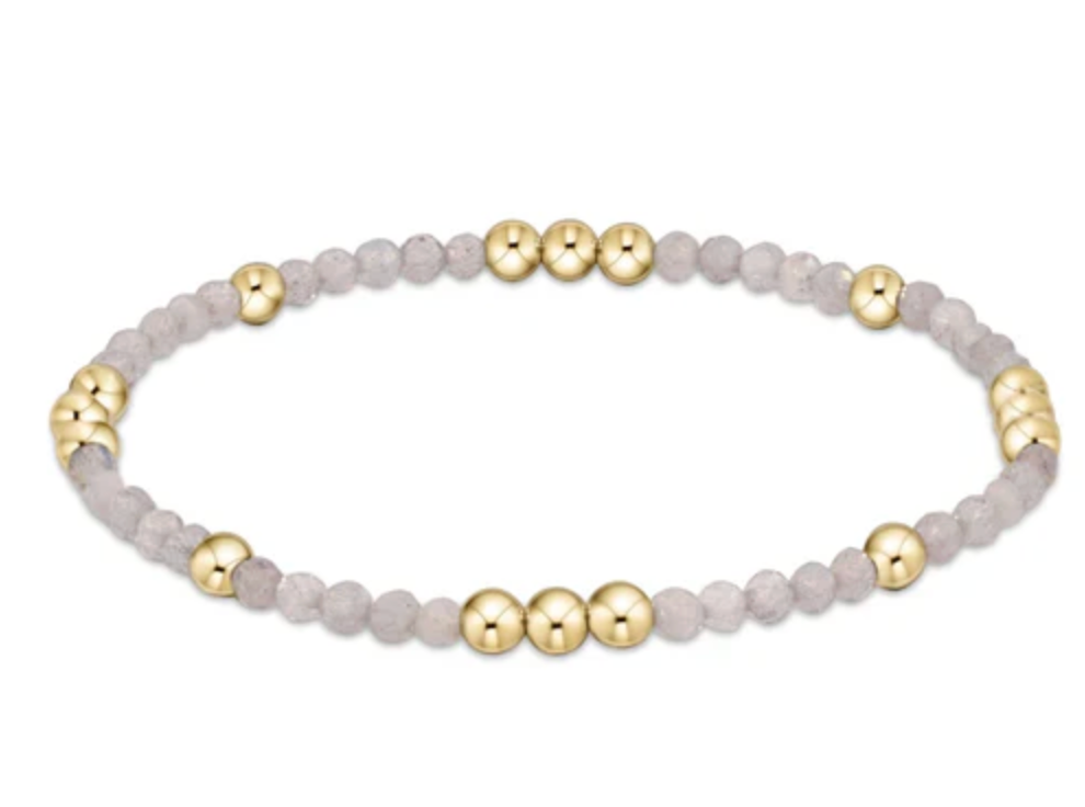 Worthy Pattern 3mm Bead Bracelet - Labradorite