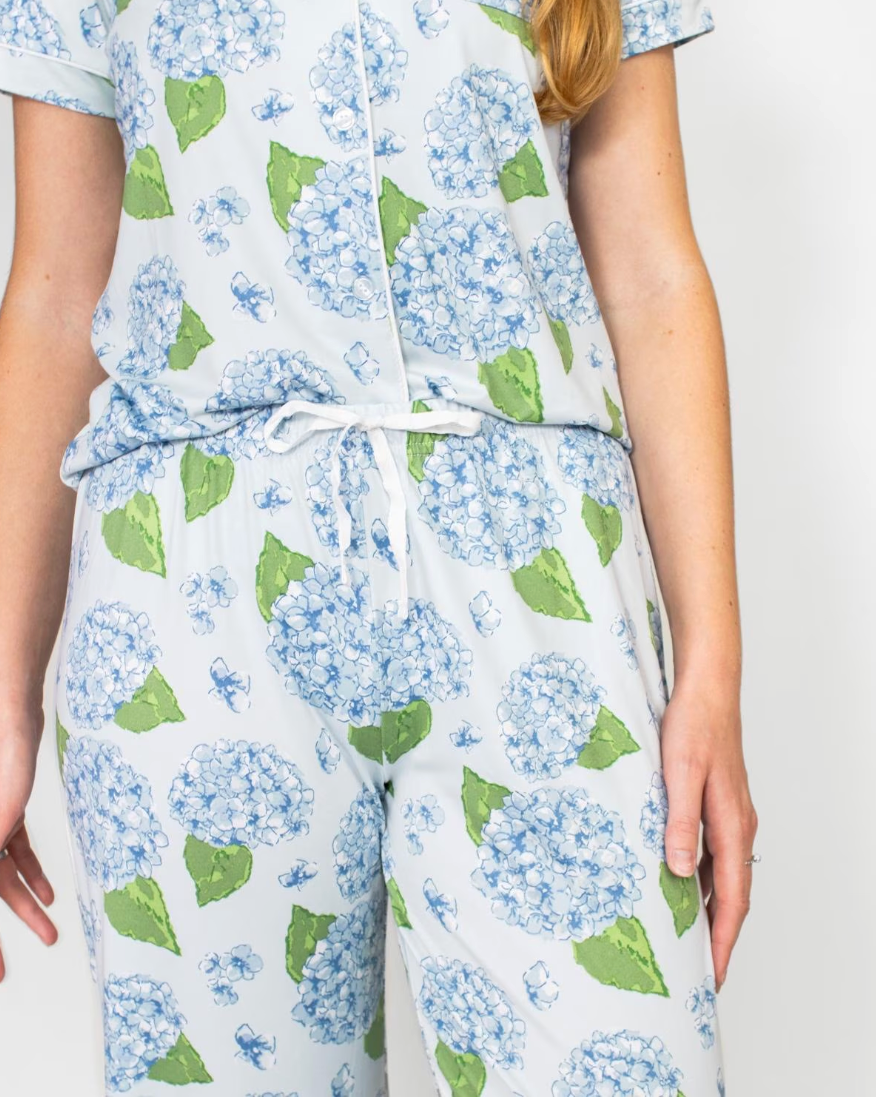 Hydrangea Sleep Pants Illusion/Blue/Green Medium