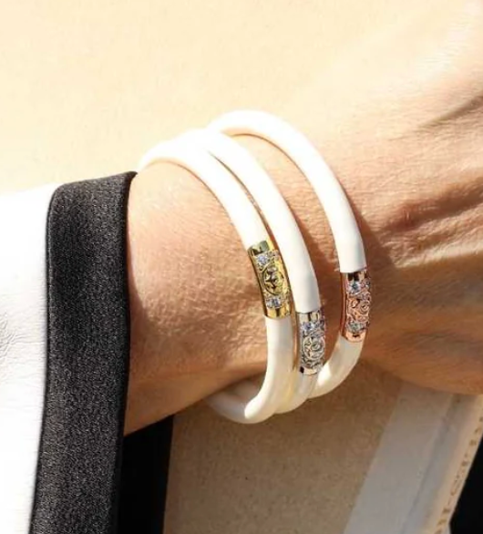 Ivory Three Kings All Weather Bangles (Set of 3)