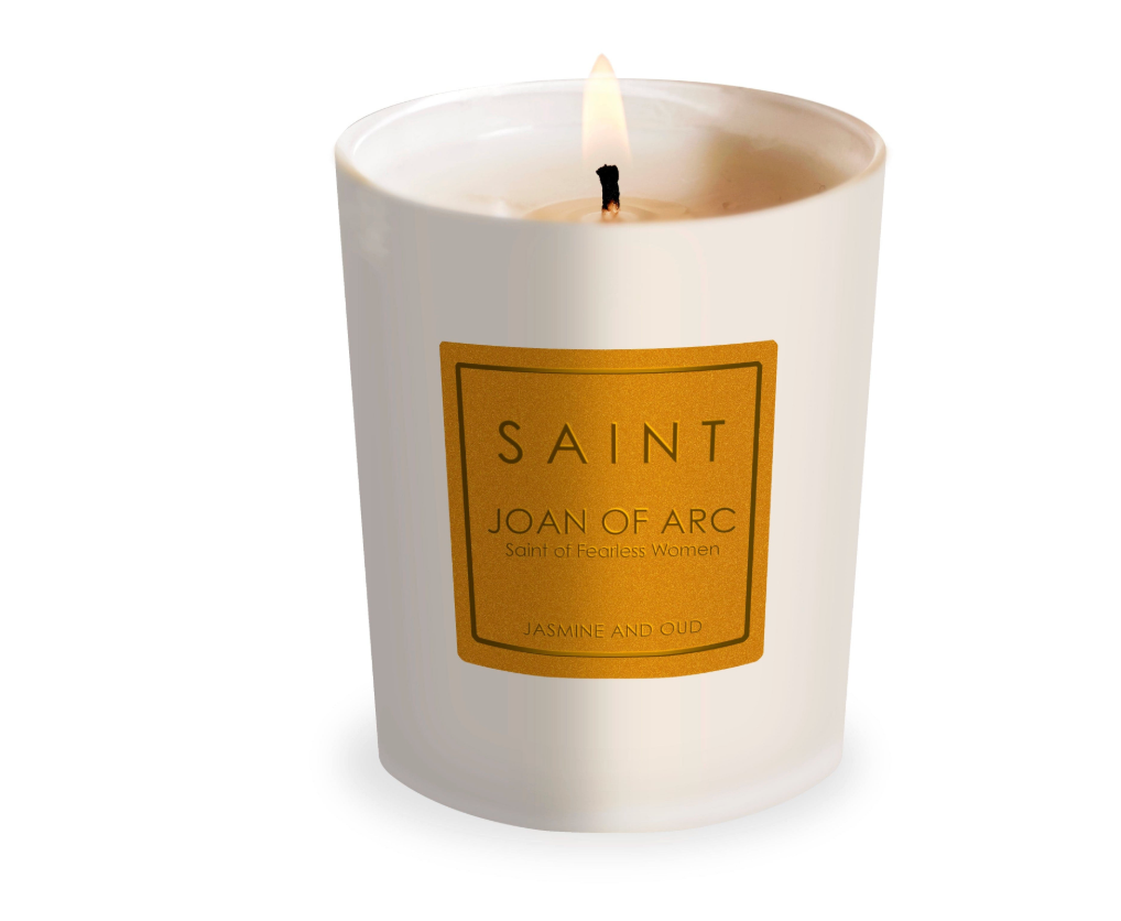 JOAN OF ARC WHITE, Small Votive SAINT CANDLES