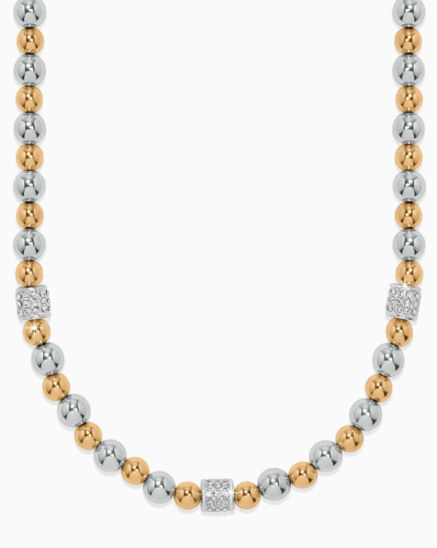 Meridian Petite Station Necklace Slv Gld
