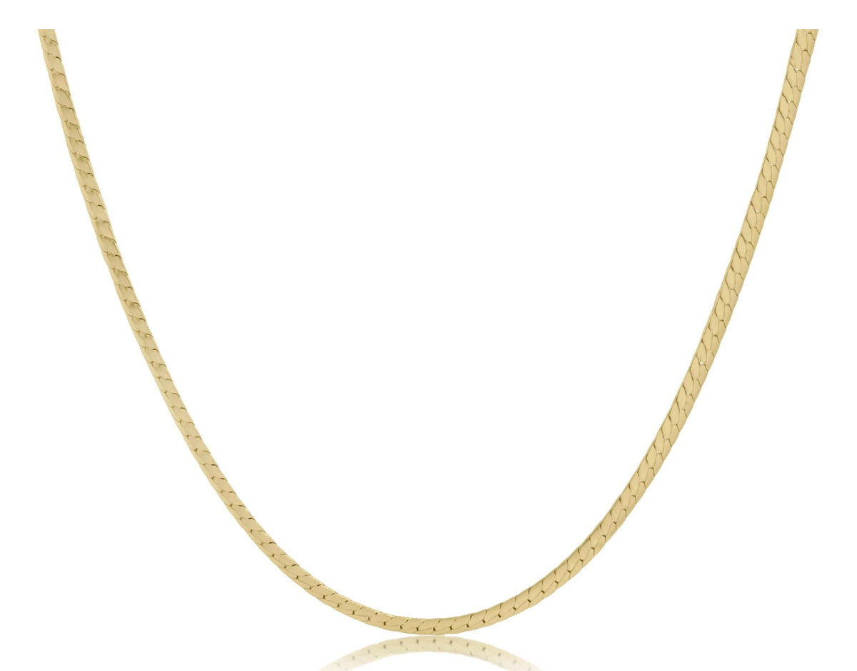 15" Choker Herringbone Chain - Gold