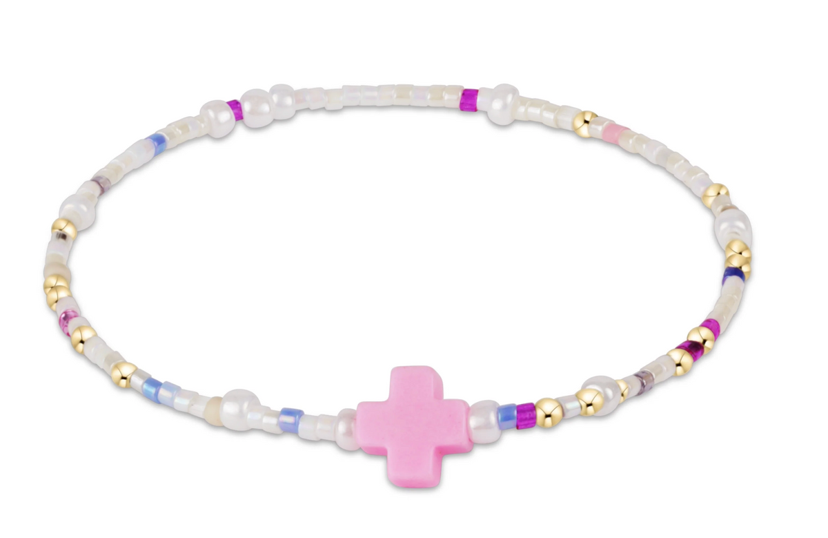 egirl Hope Unwritten Signature Cross Bead Bracelet - With Sprinkles On Top
