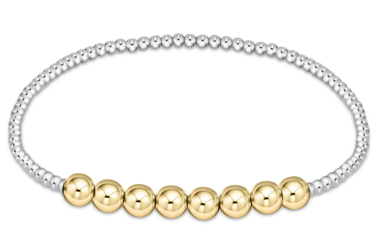 Classic Beaded Bliss 2.5mm bead bracelet - 5mm Mixed Metal
