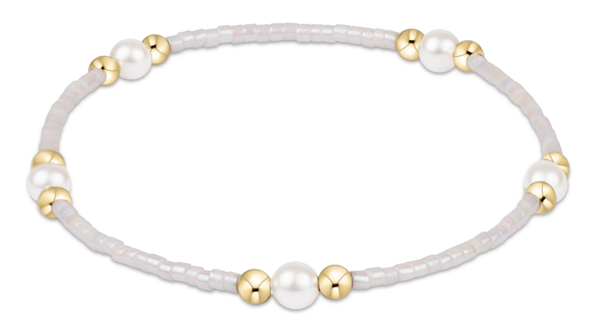 Hope Purpose Pearl Bracelet - Silky White