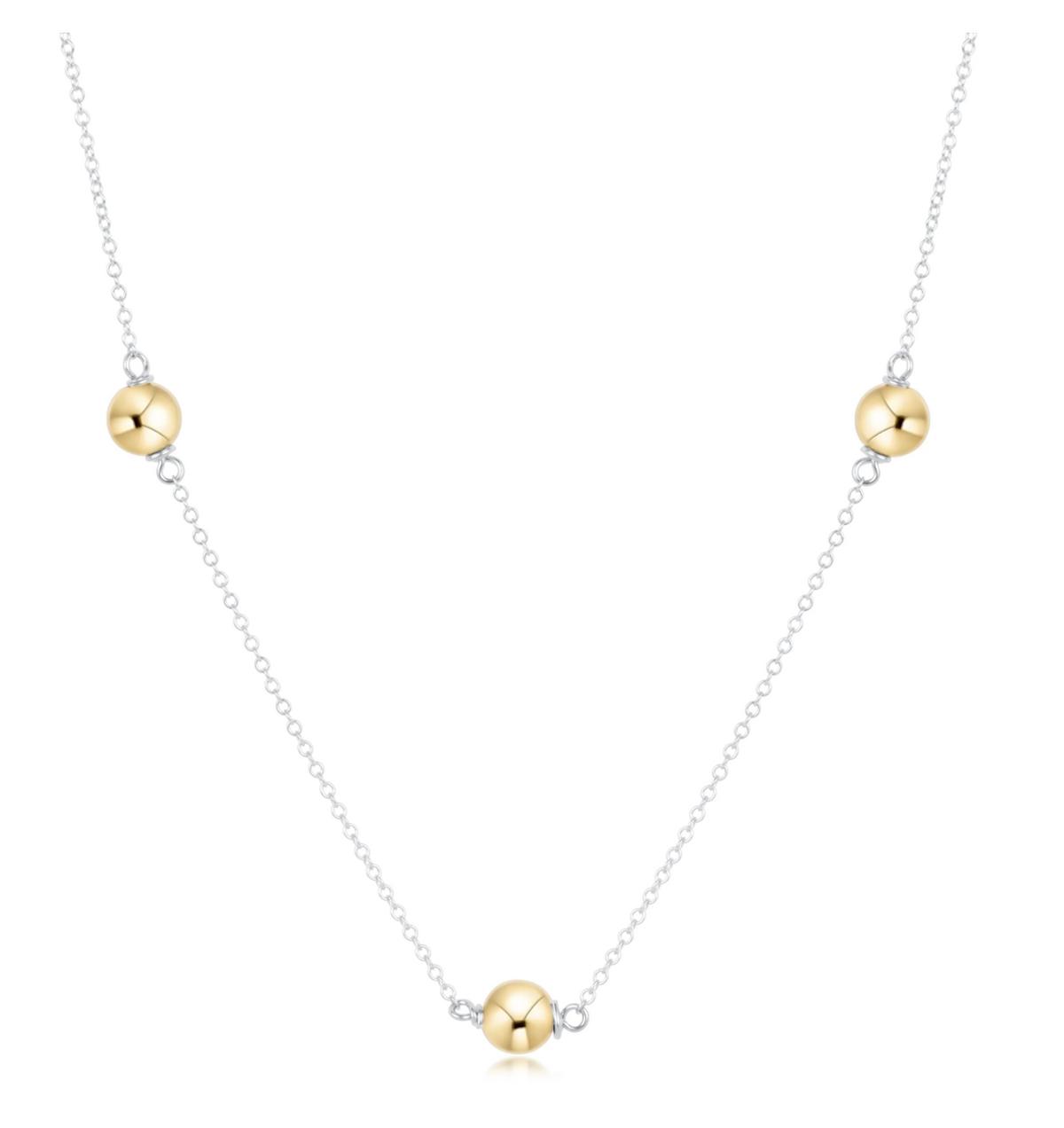 17" Choker Simplicity Chain Mixed Metal - Classic