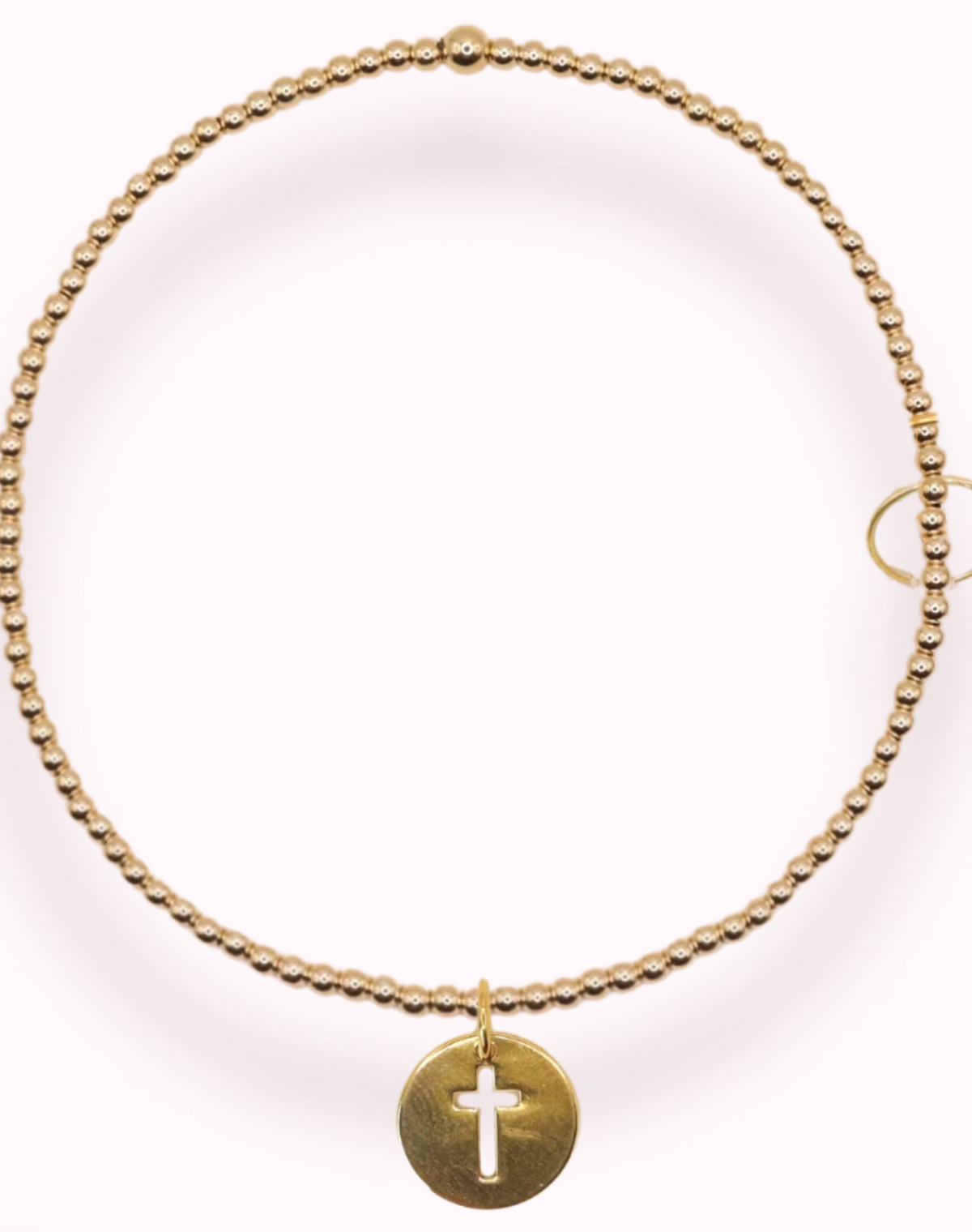 Cross Cutout Charm Bracelet - Standard 6.75 inch
