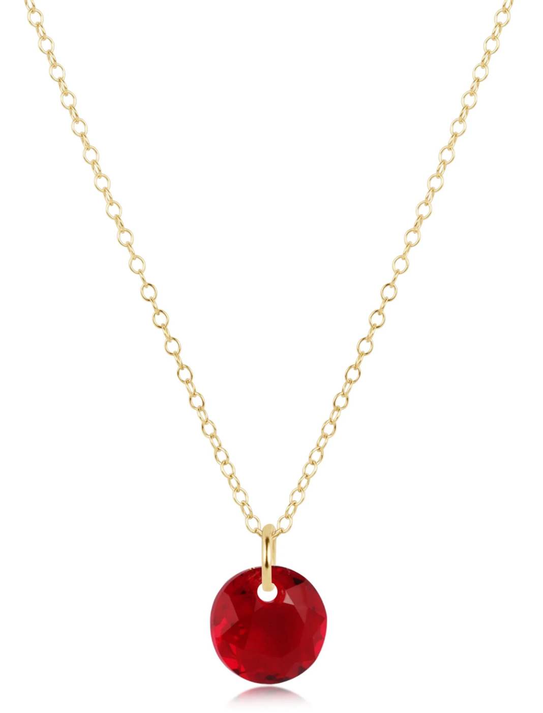 16" Necklace Gold - Reflection Small Charm - 01