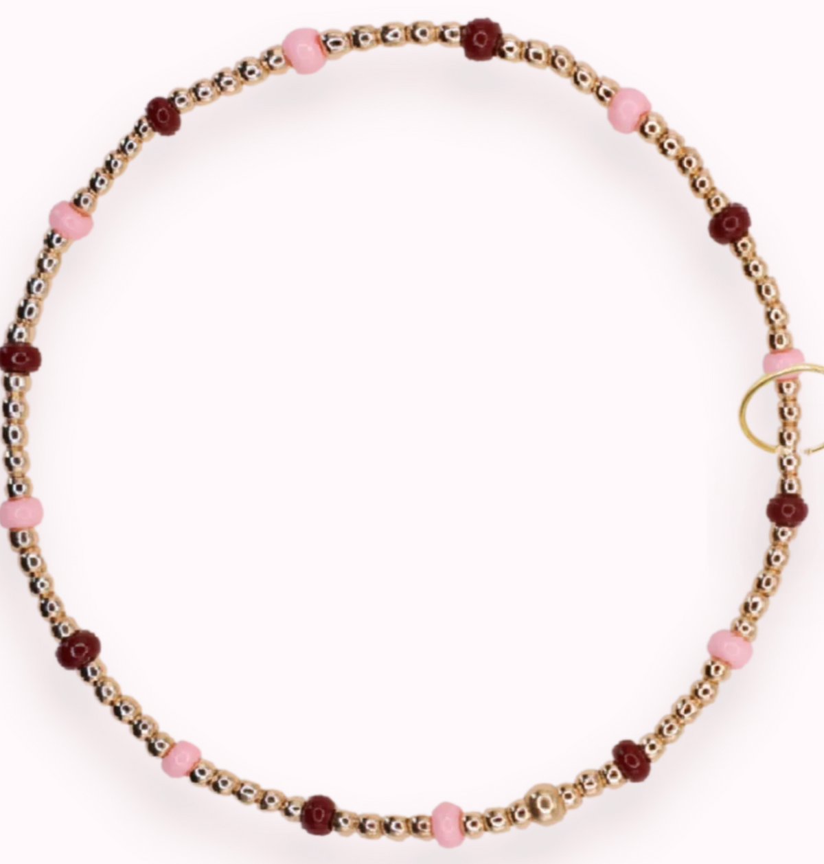 Penelope Bracelet in Light Pink and Maroon