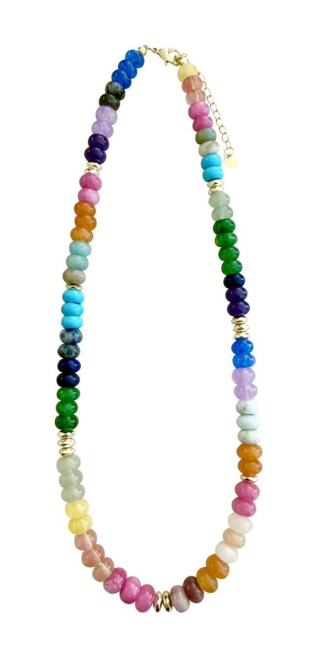 KERRY NECKLACE-DARK RAINBOW