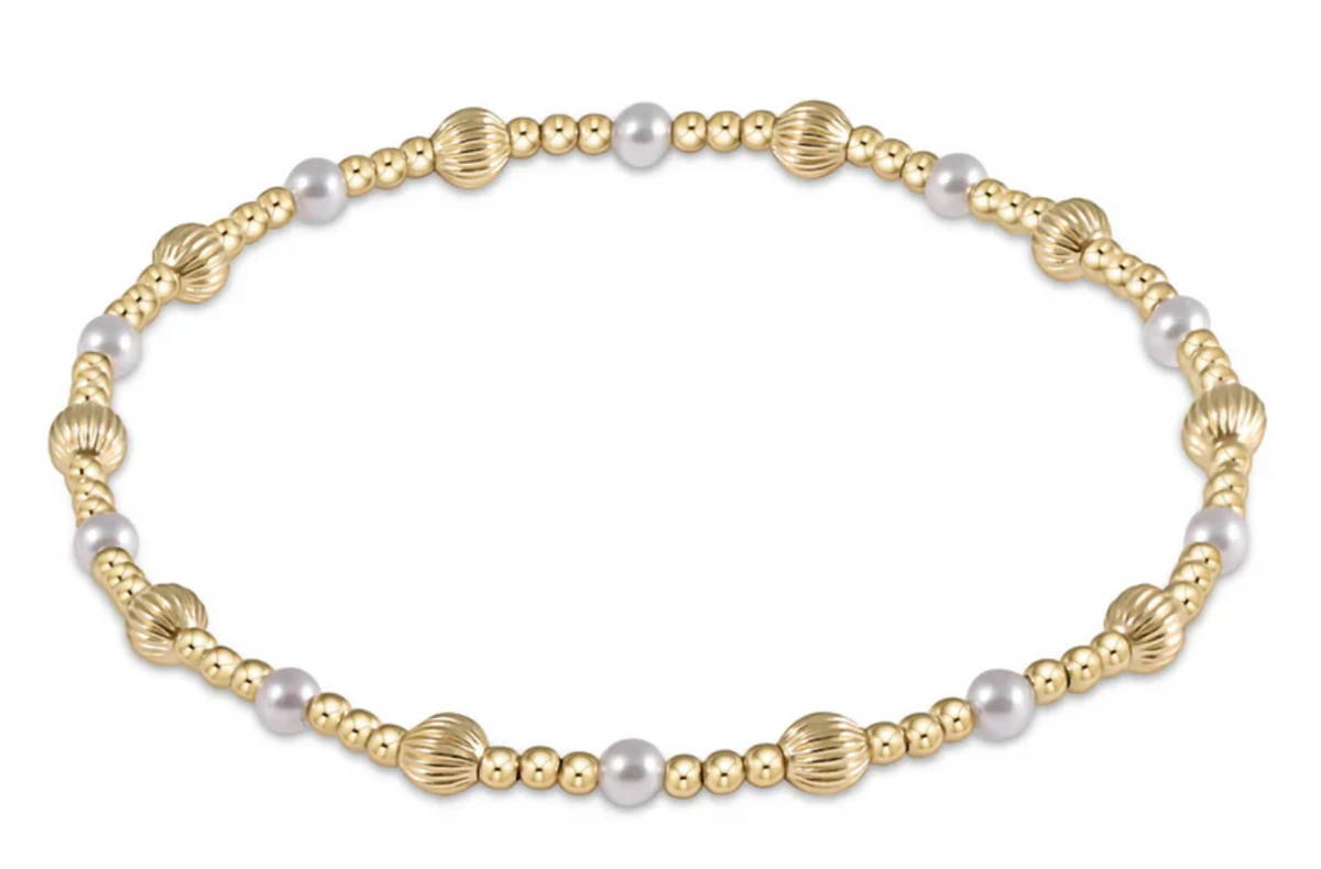 Dignity Sincerity Pattern 4MM Bracelet Pearl