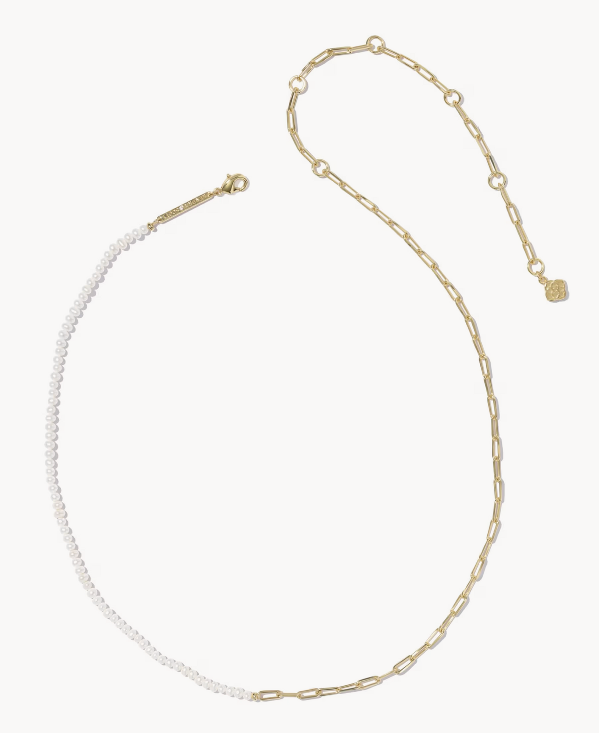 MARKIE HALF CHAIN NECKLACE GOLD FRESHWATER CULTURED PEARL