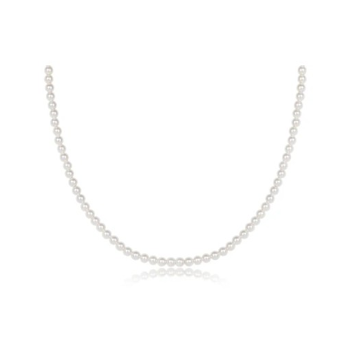 15" Choker Beaded - Classic Pearl 3mm