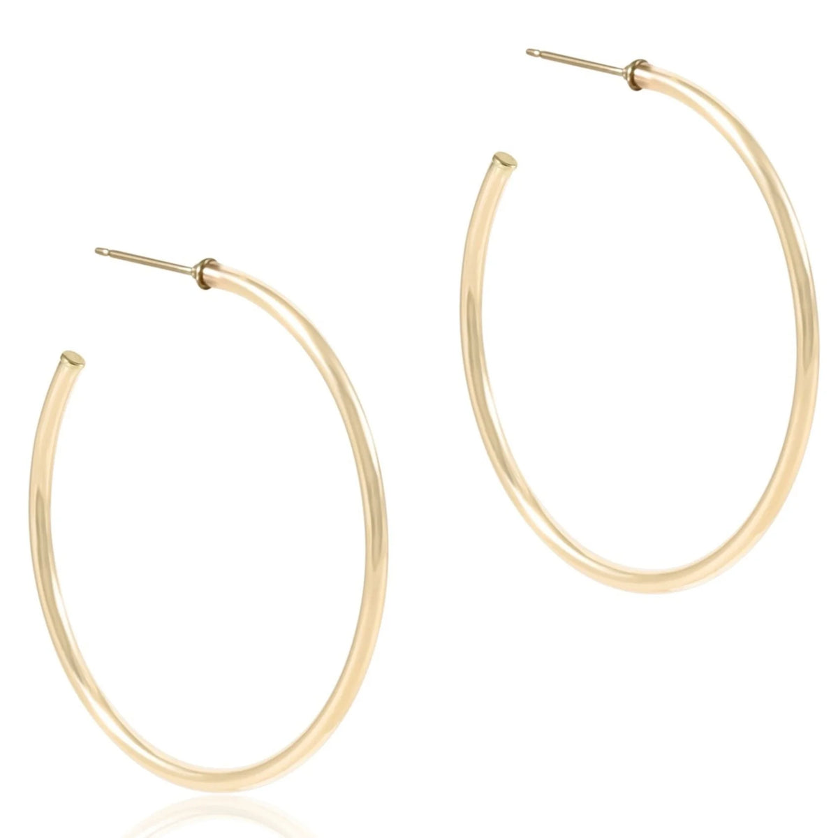 ROUND GOLD 1.75" POST HOOP 2MM-S