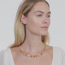 Kaleidoscope Tennis Necklace Multi Stone