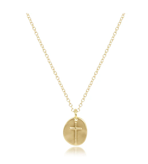 16" Necklace Gold - Inspire Small Gold Disc