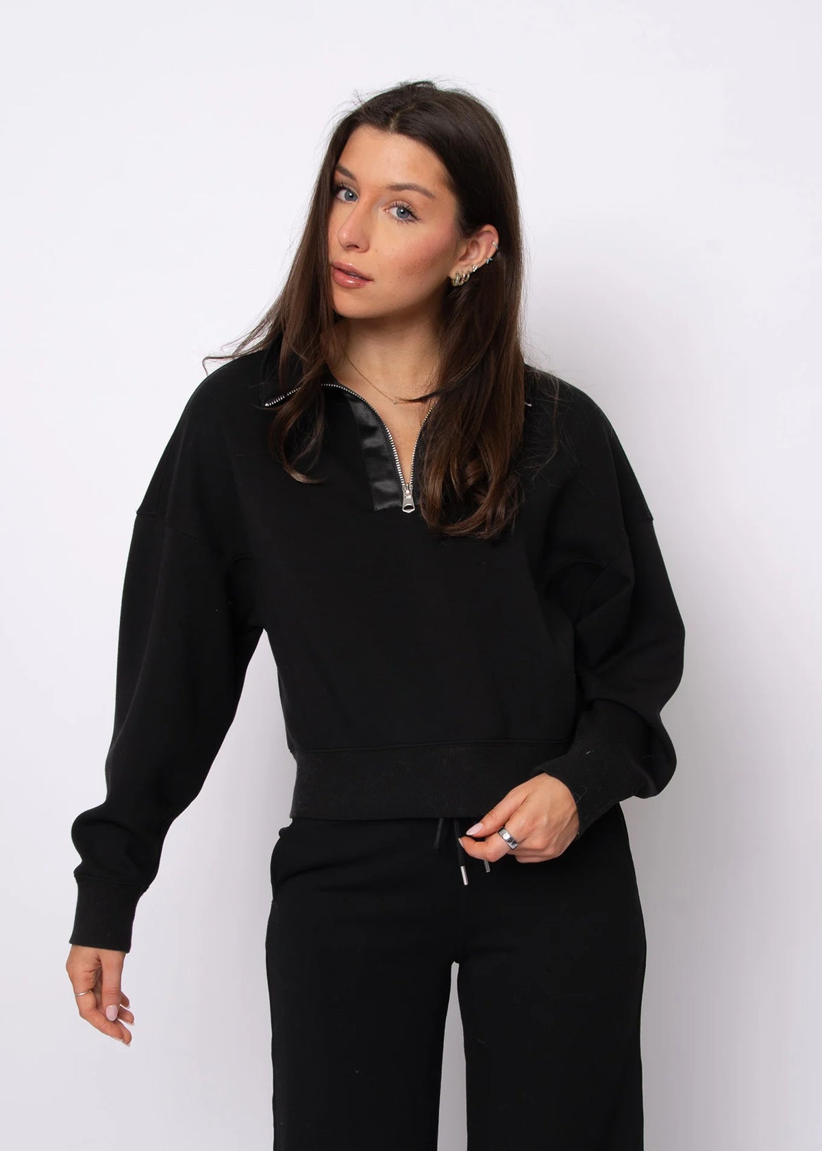 MAILYN TOP SOFT KNIT WITH SATIN