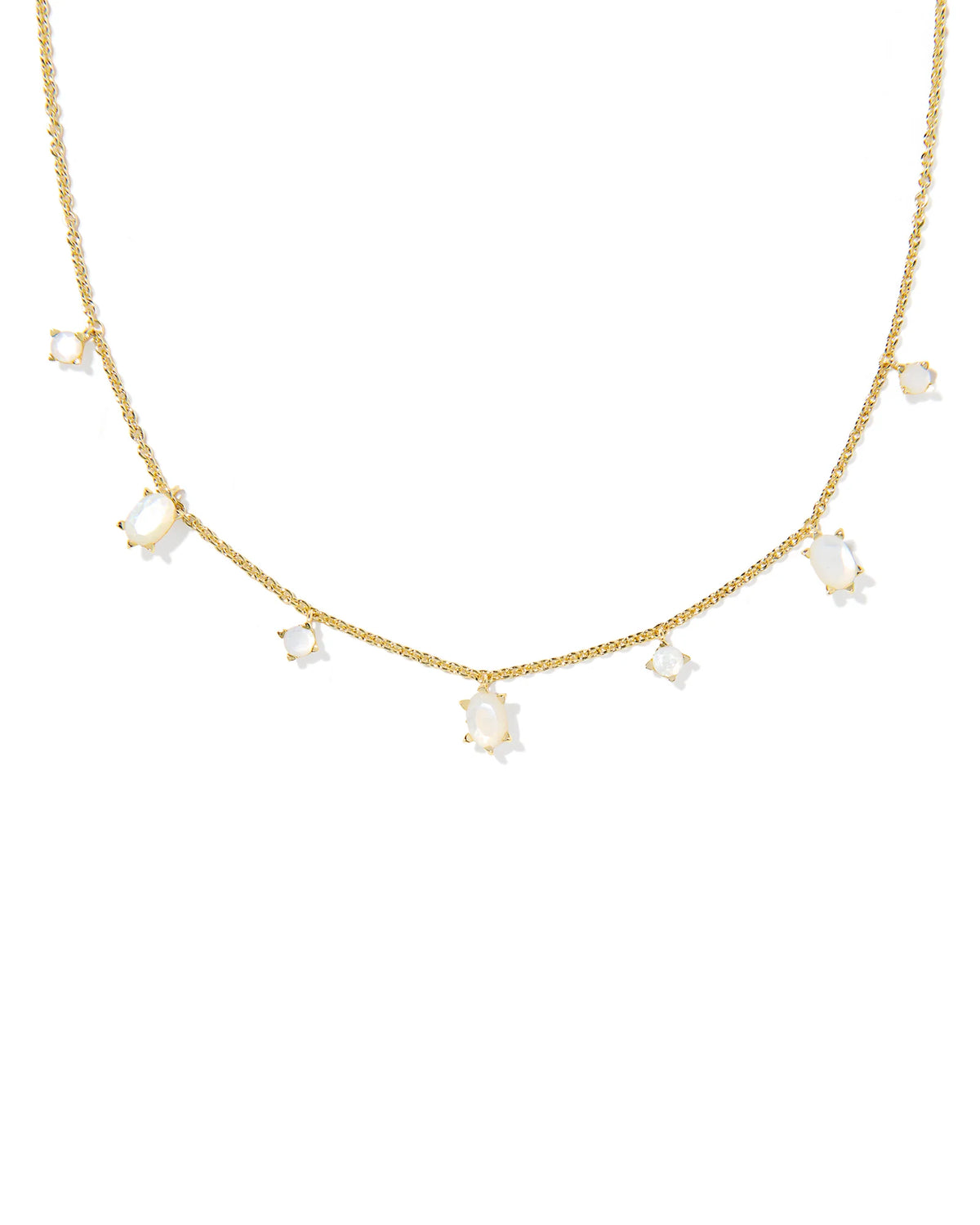 CAILIN DELICATE STRAND NECKLACE GOLD IVORY MOTHER OF PEARL