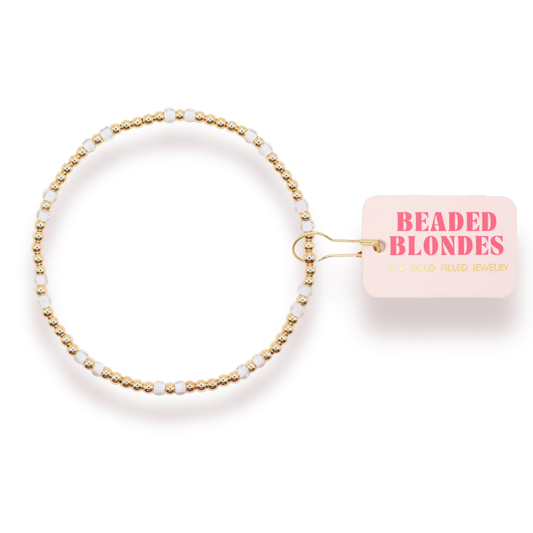 White Hazel Bracelet- Standard 6.75 inch