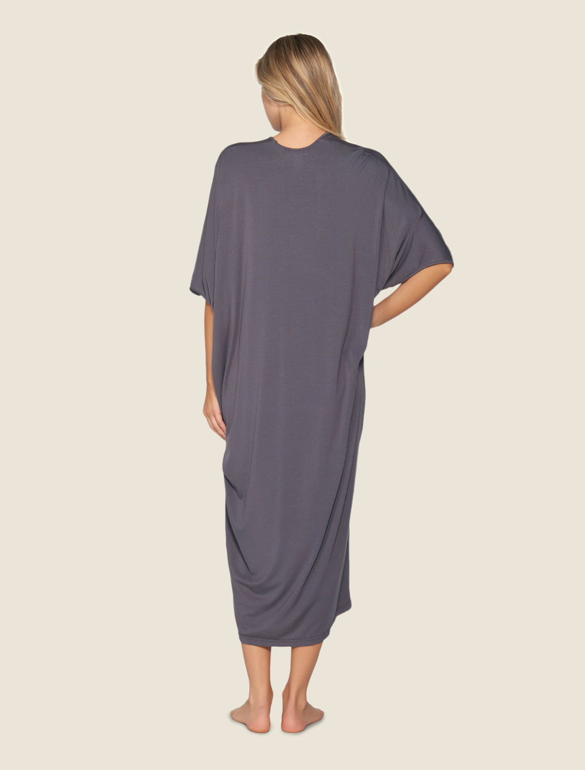 LUXE MILK JERSEY CAFTAN GRAPHITE GRAPHITE