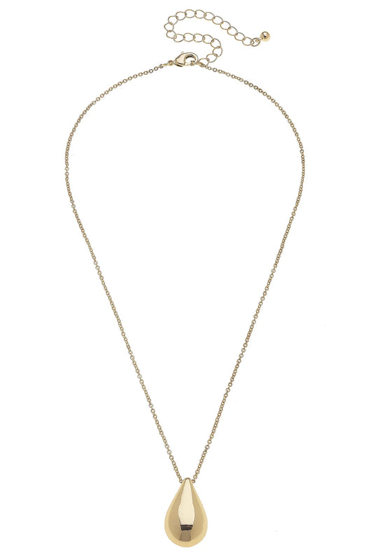Cameron Puff Icon Necklace in Shiny Gold