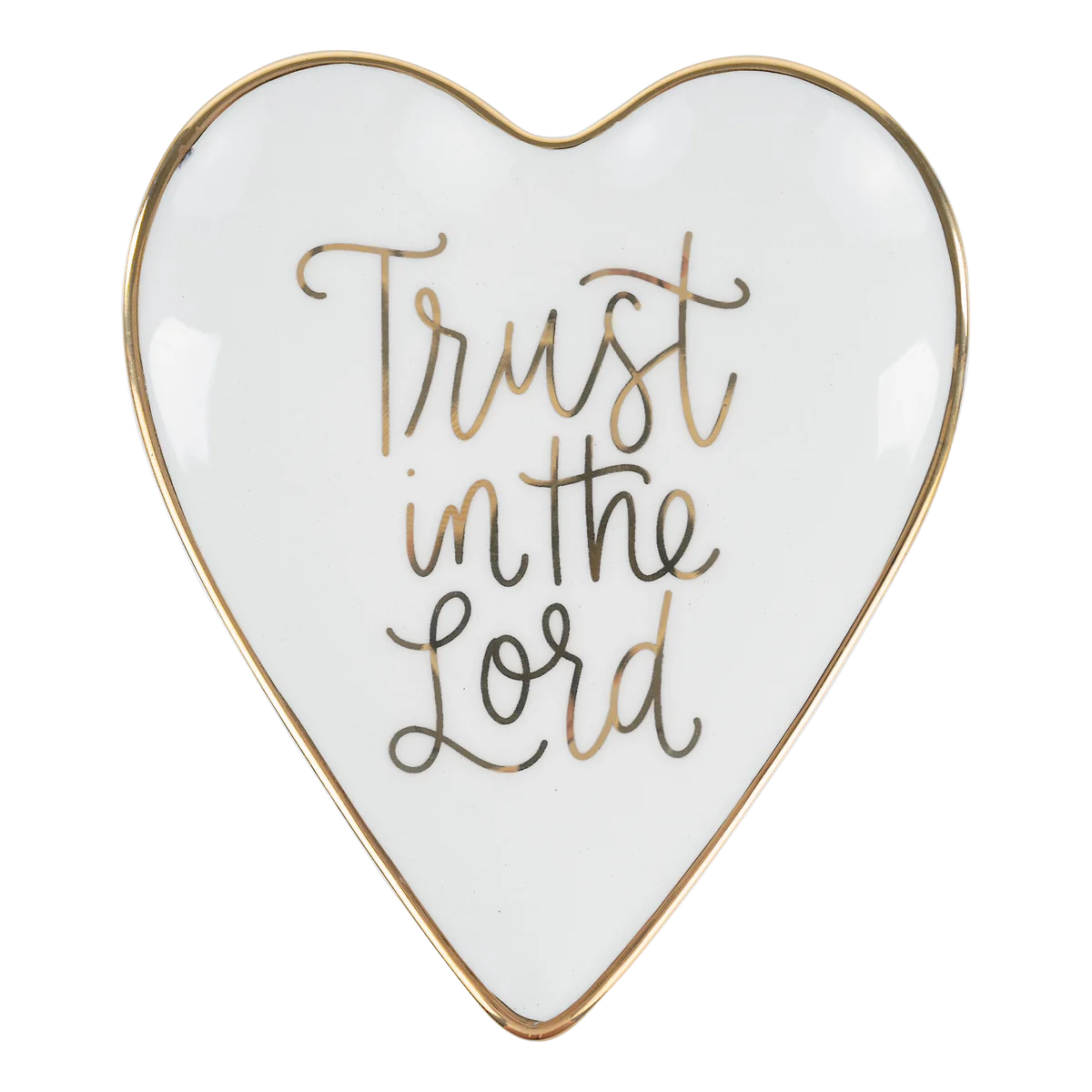 Trust In The Lord Gold Trinket Tray