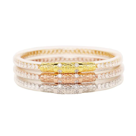 Three Queens All Weather Bangles® (AWB®) - Clear Crystal - Medium