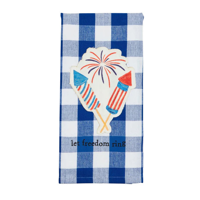 Firework Americana Canvas Patch Towel