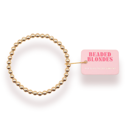 5MM Gold Beaded Bracelet
