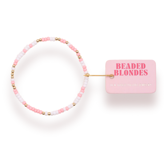 Pink and White Sprinkle Bracelet