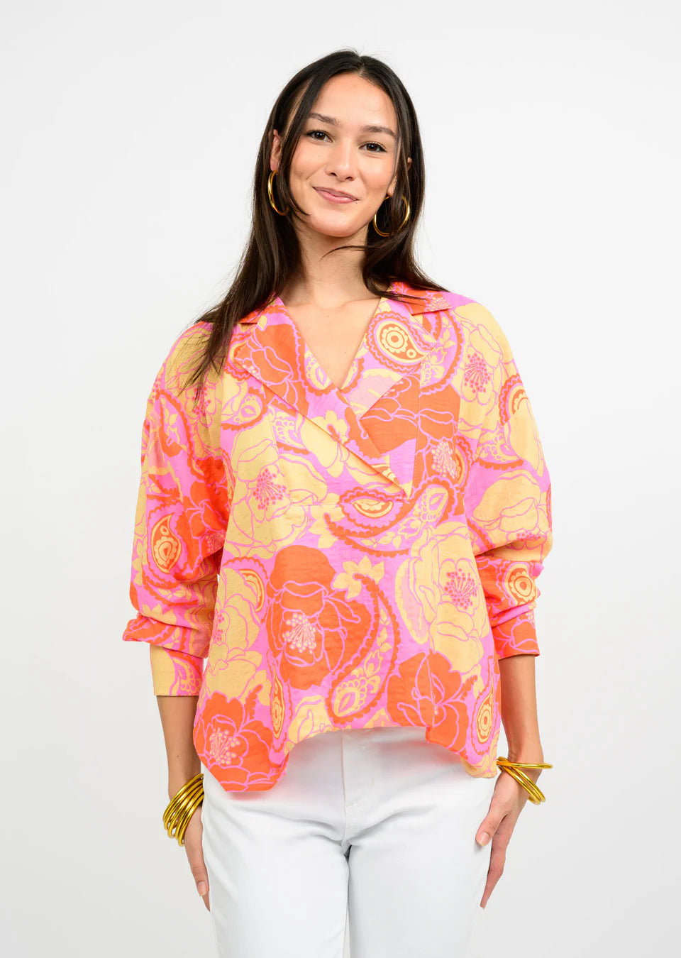FOLDED HEM CAMP SHIRT