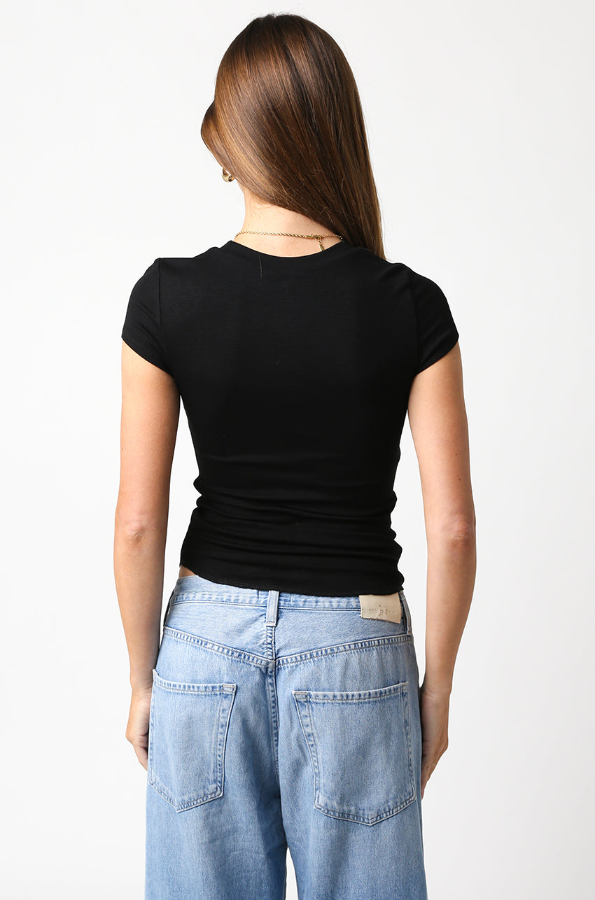 RIBBED CAP SLEEVE BODYCON