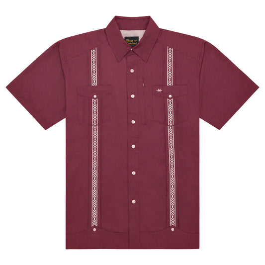 GUAYABERA LIBRE SOLID MAROON L