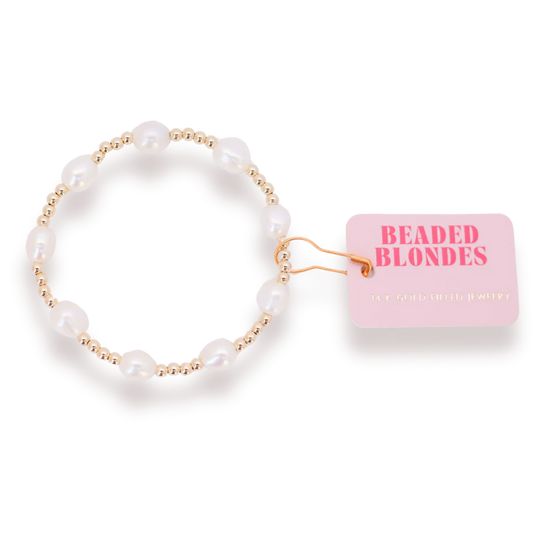Ellie Pearl Bracelet in Gold